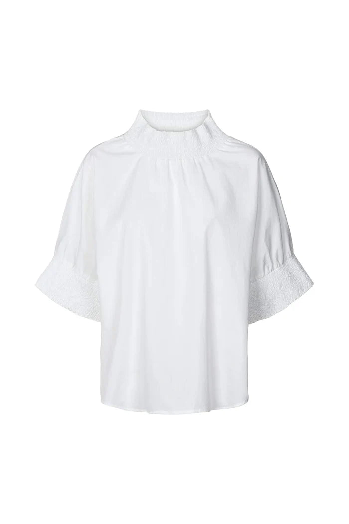 Oona Poplin Shirring blouse