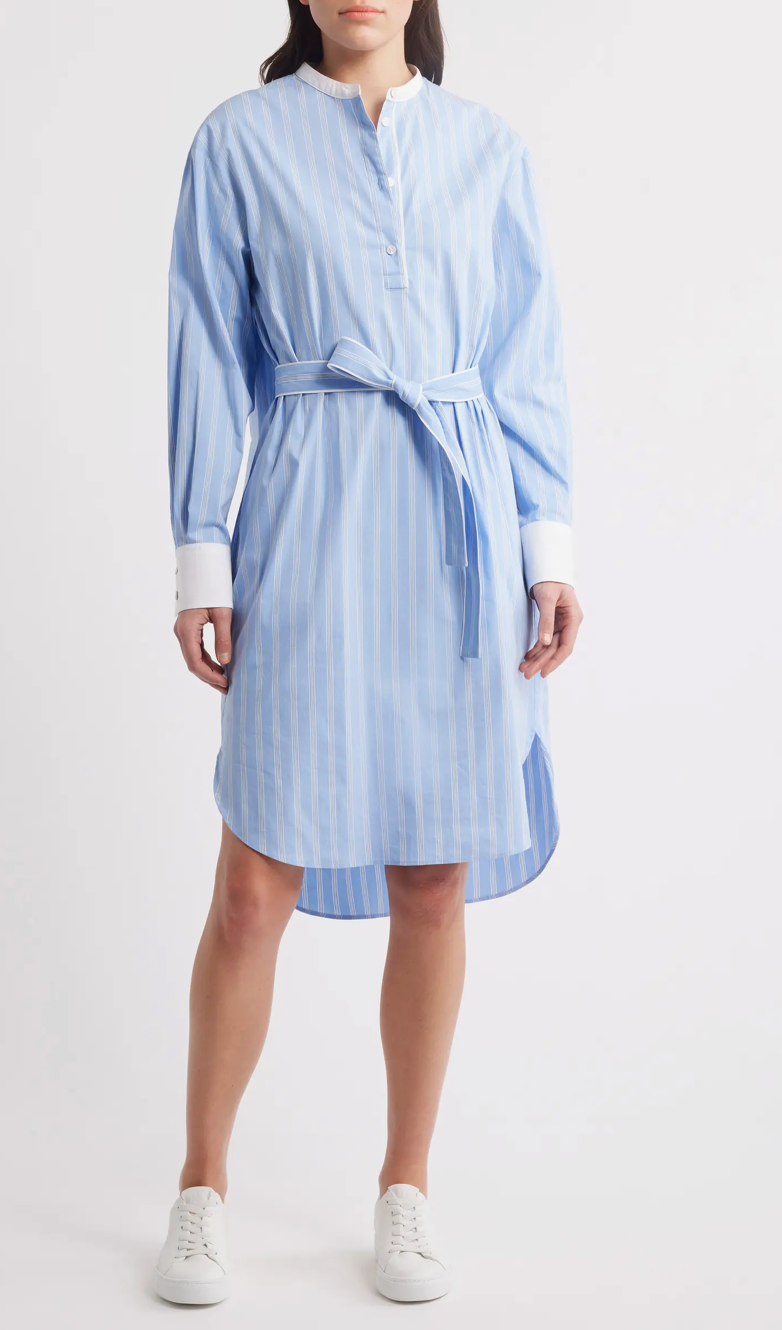 Dabime Long Sleeve Shirtdress