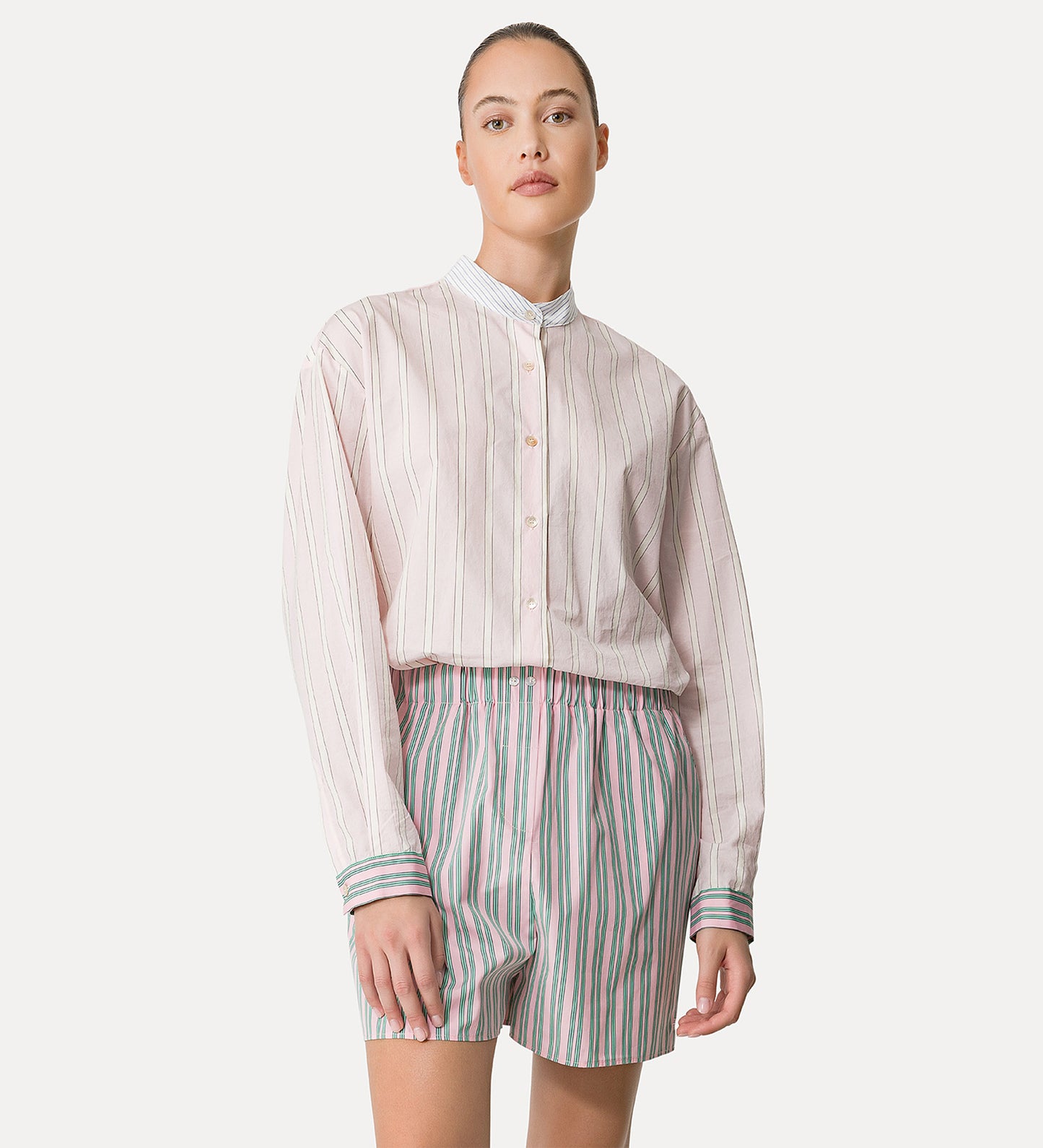 Striped Grandad Shirt Petalo