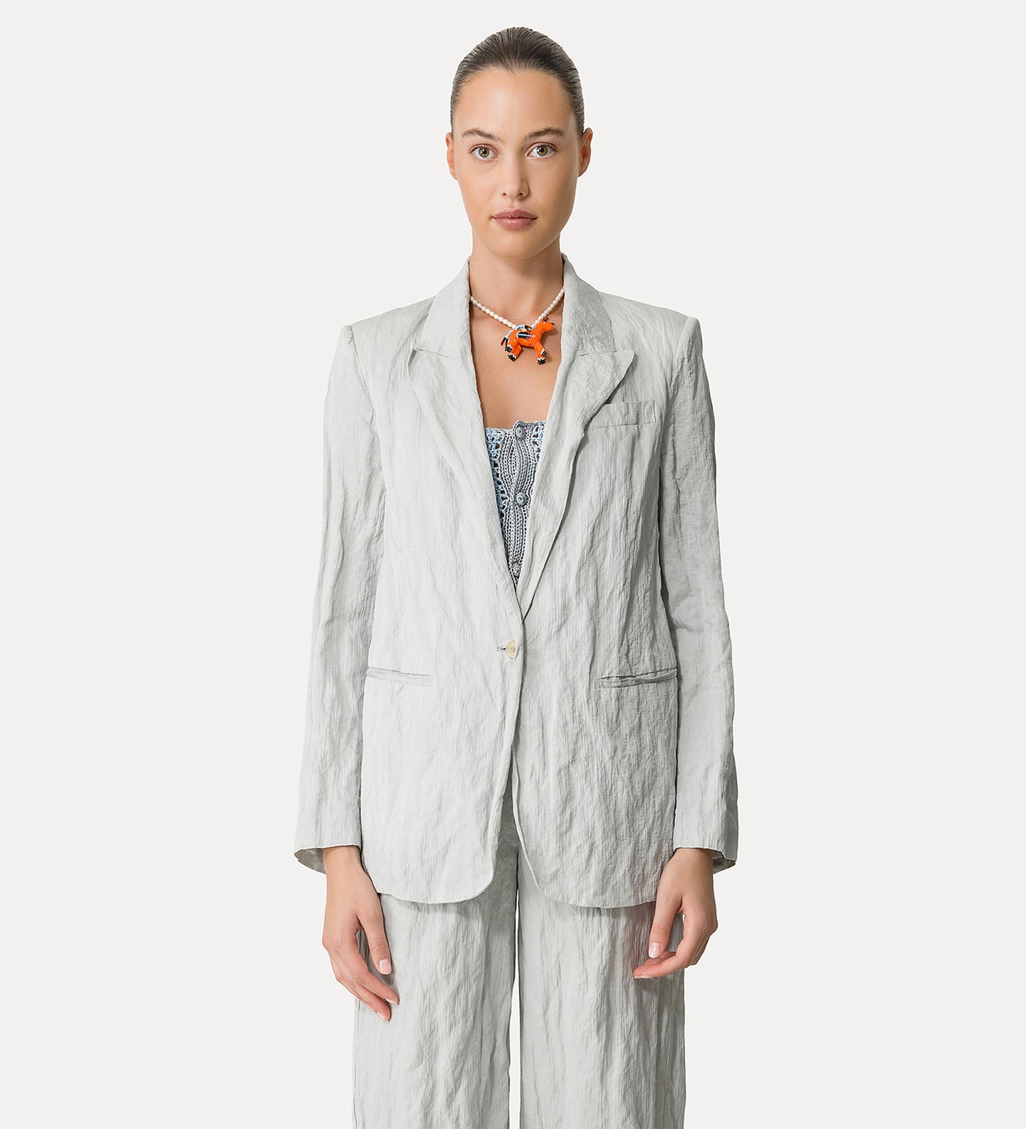 Jacket in Crinkle Cotton