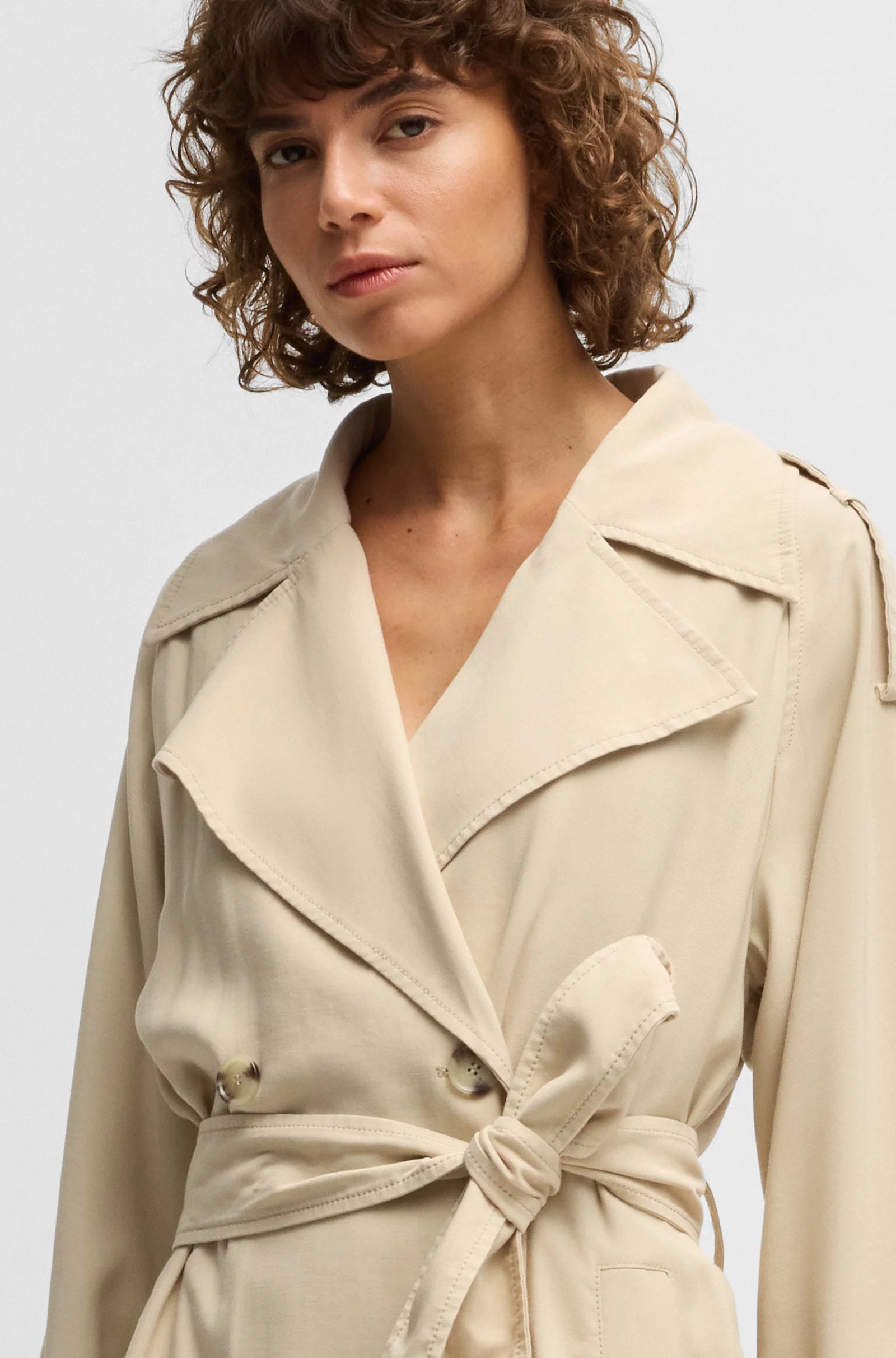 Coluent Loose Fit Trench Coat