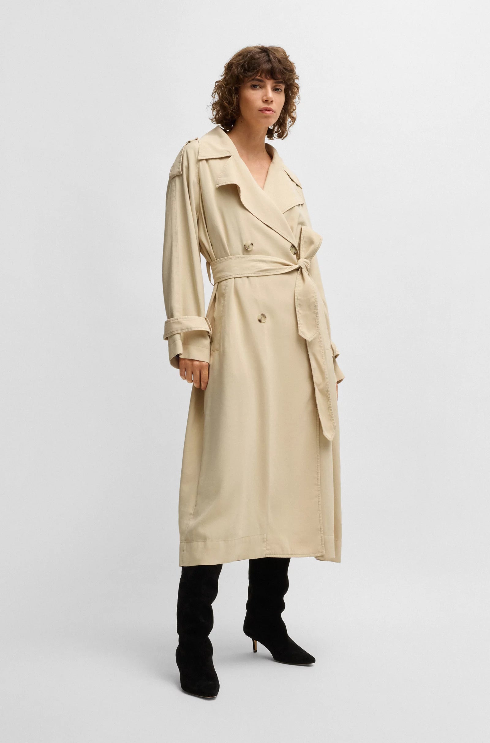 Coluent Loose Fit Trench Coat