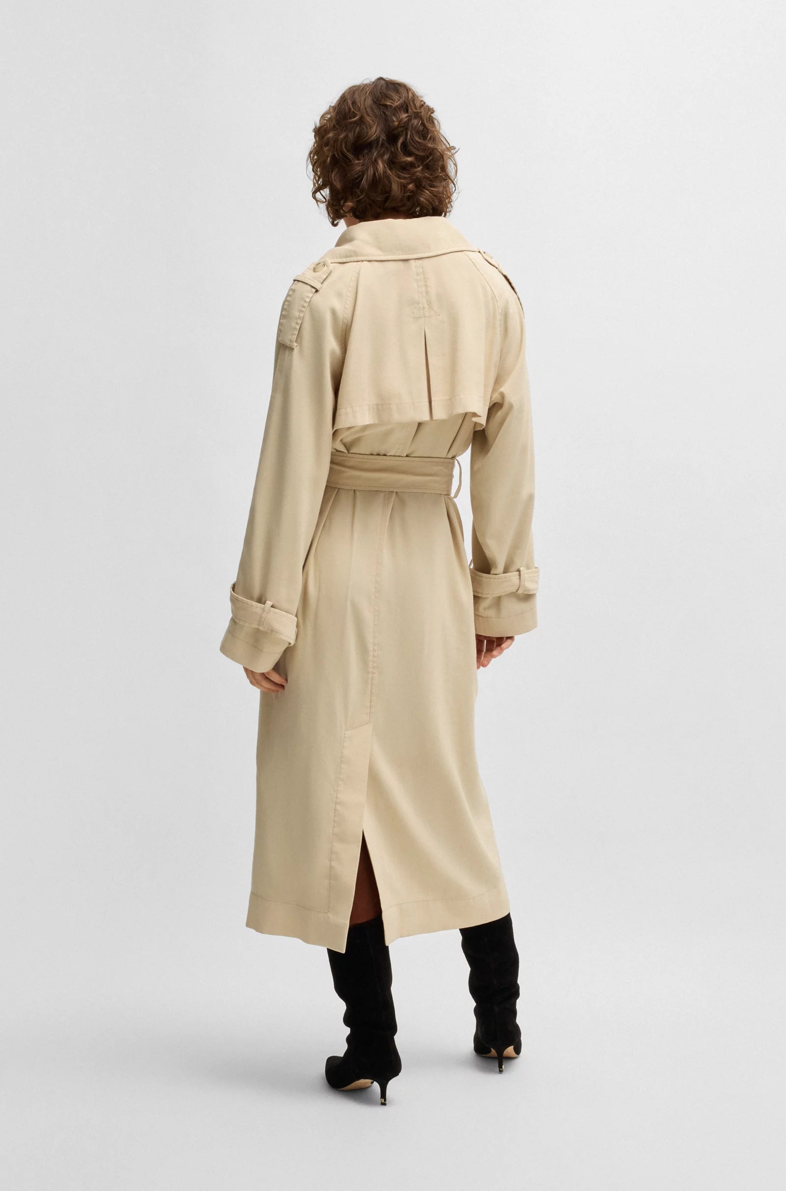 Coluent Loose Fit Trench Coat