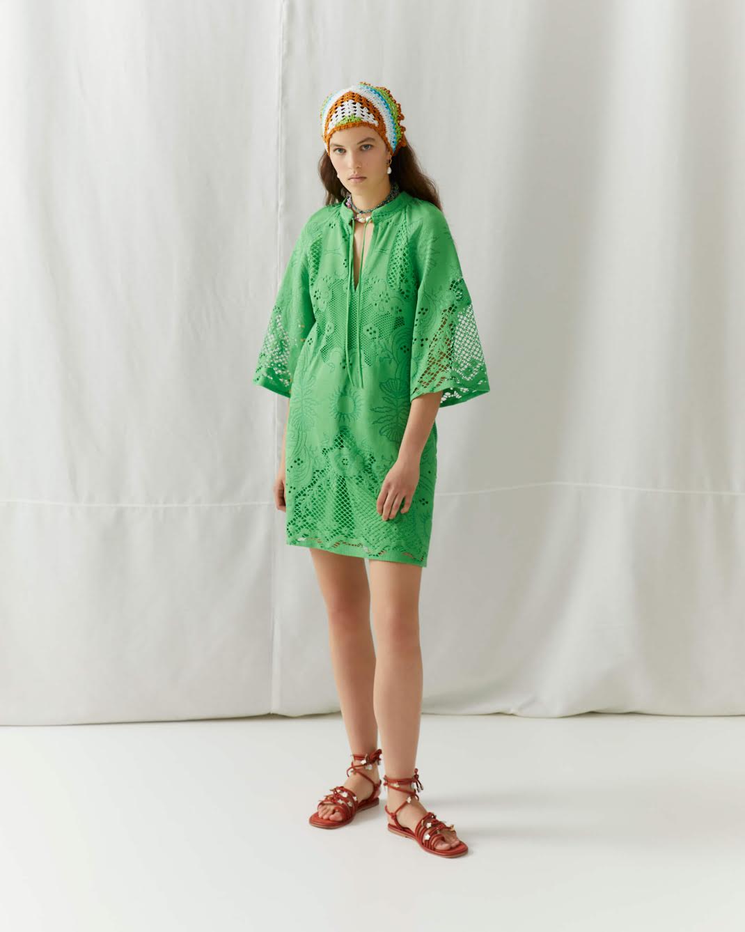 Beatrice B - Soleil Flash Green Lace Dress