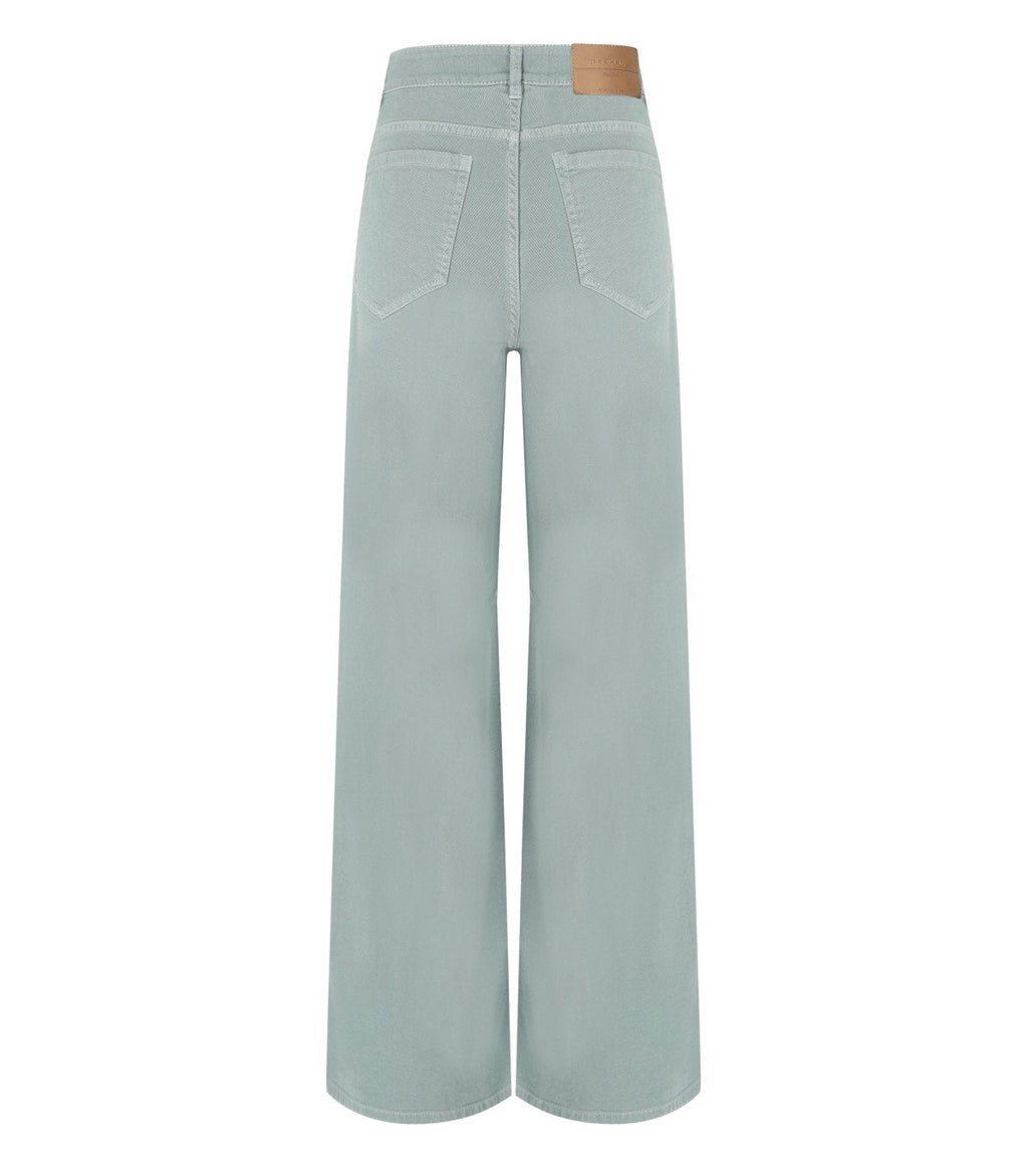 Light blue wide-leg pants on a white background