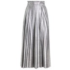 Long Skirt in Metallic Georgette Gamma