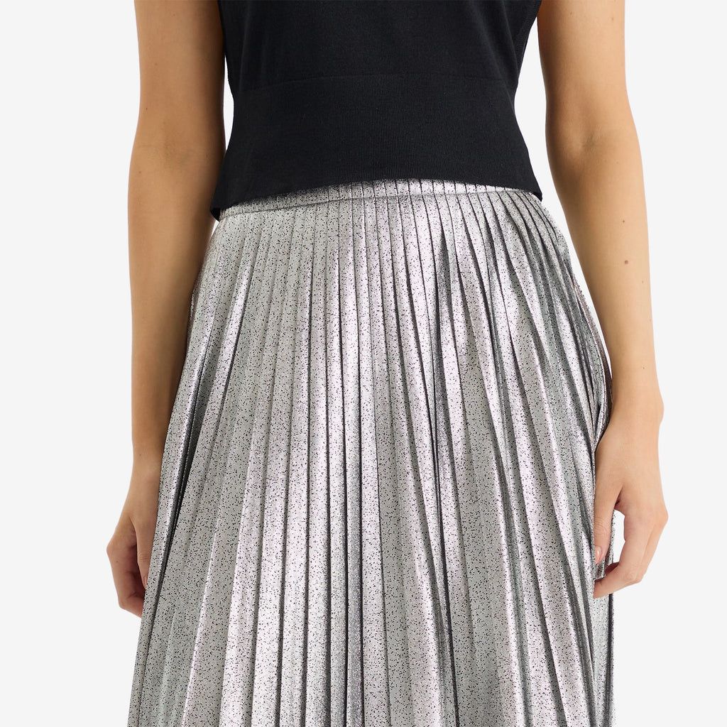 Long Skirt in Metallic Georgette Gamma