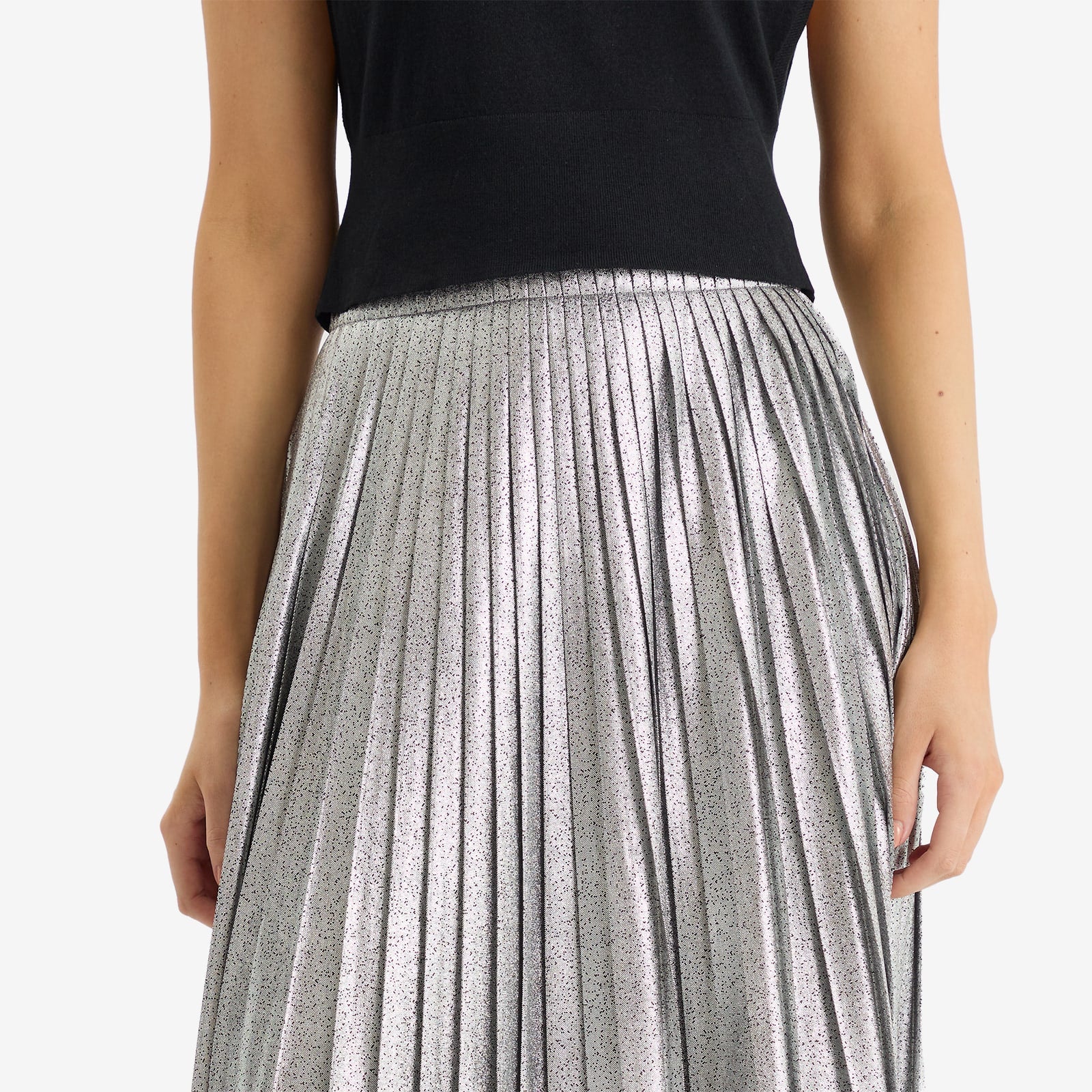 Long Skirt in Metallic Georgette Gamma