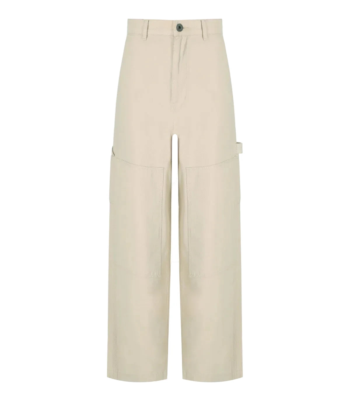 Beige wide-leg pants on a white background caronte