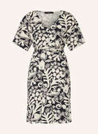 Black and white patterned dress on a white background