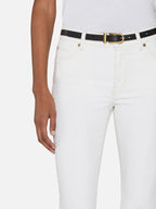 the borrowed frame denim jeans close up 