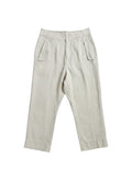 Comfort fit trousers in linen and striped cupro