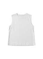 Wide-shoulder tank top mercerized cotton