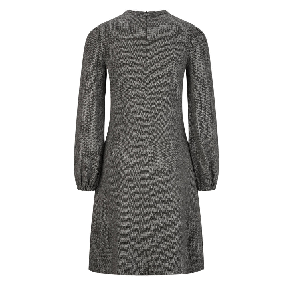 Gray dress with long sleeves on a white background
