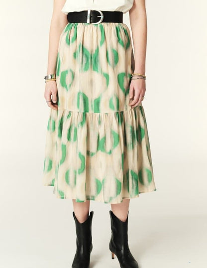 SS24 ba&sh - Clarie Skirt in Ecru Green