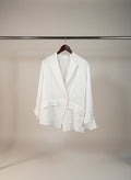 transit par such White blazer on a hanger against a plain background