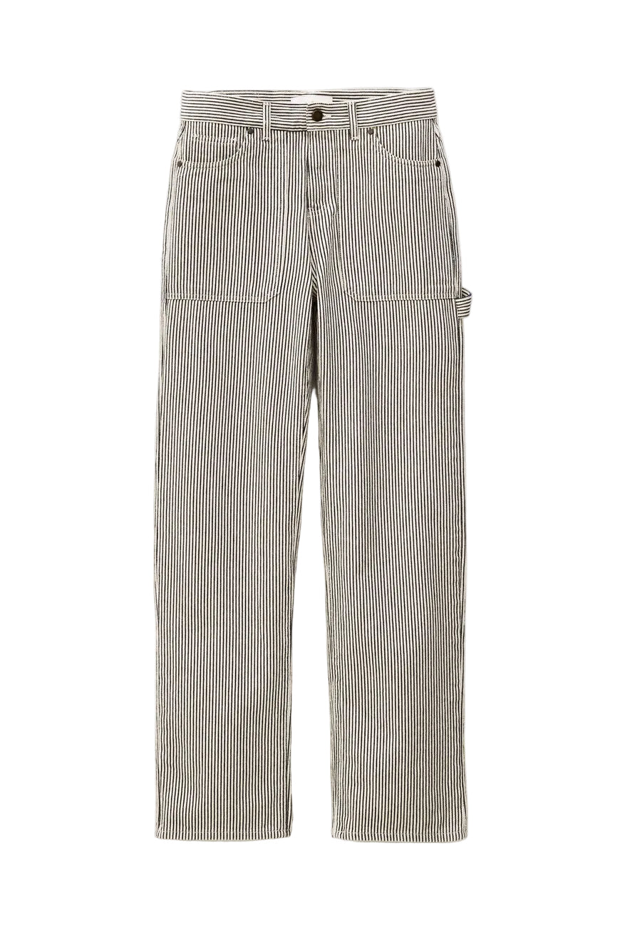 Striped pants on a white background