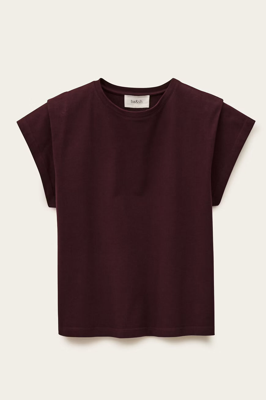Brown t-shirt on a light beige background