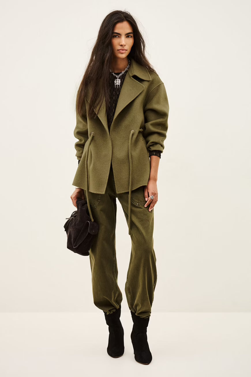 Cropped Adjustable Coat Kam