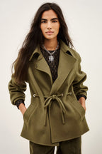 Cropped Adjustable Coat Kam