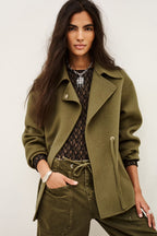 Cropped Adjustable Coat Kam