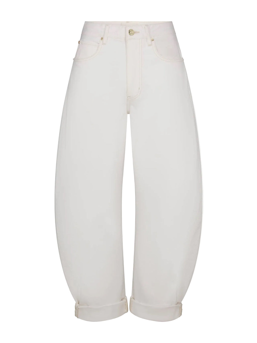 White jeans on a white background