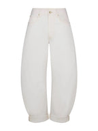 White jeans on a white background