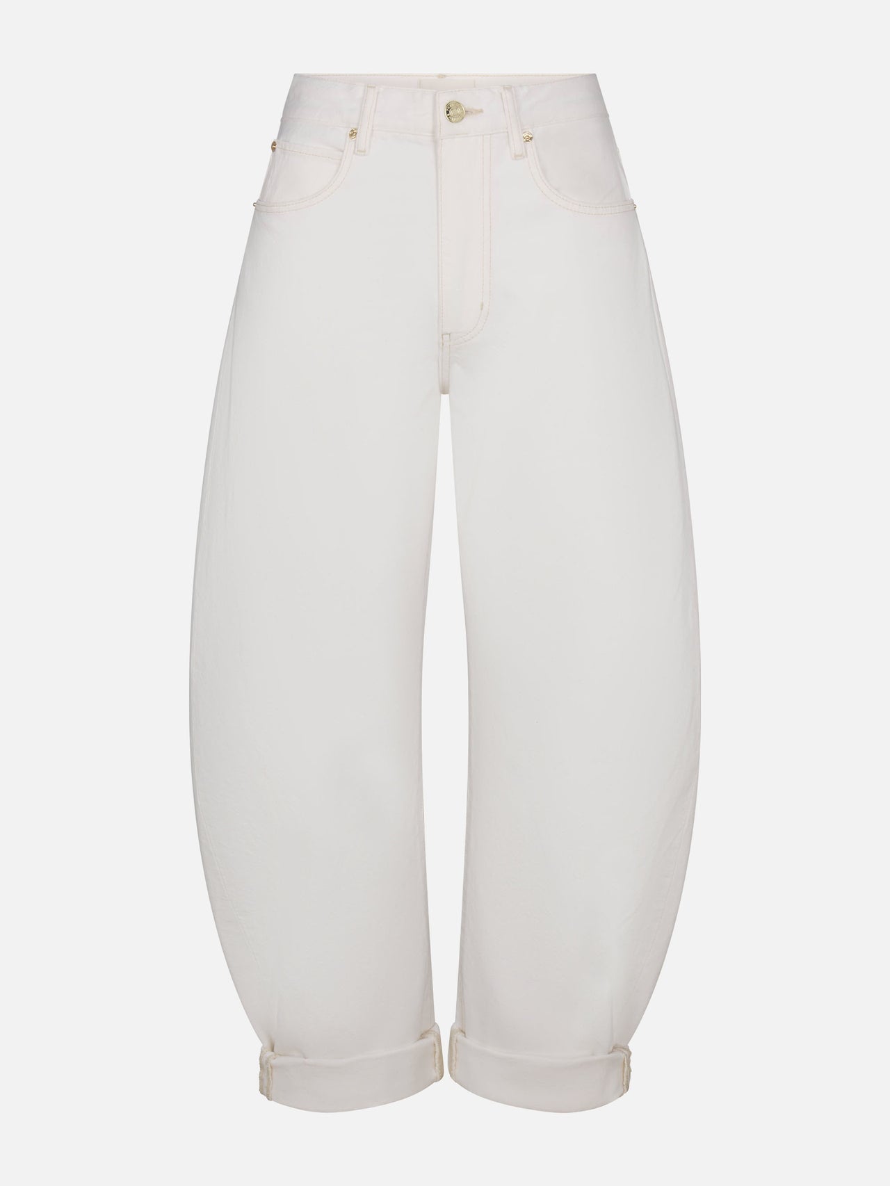 White jeans on a white background