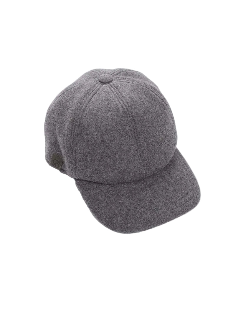 Gray baseball cap on a white background