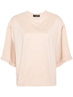 Satin-Detailed Cotton T-shirt