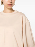 Satin-Detailed Cotton T-shirt