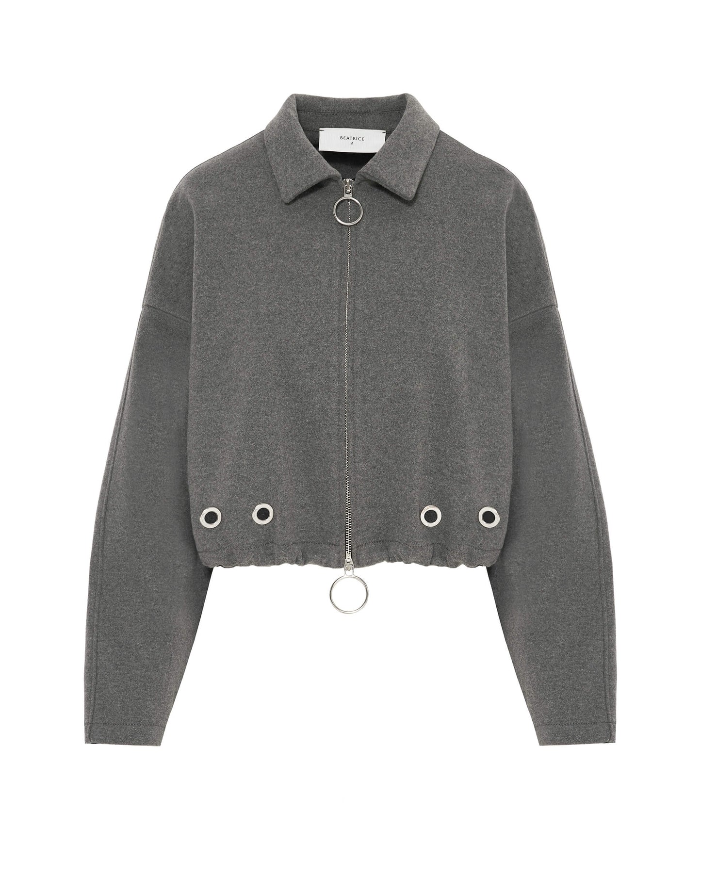 Beatrice B - Fleece Bomber Jacket with Metal Eyelets