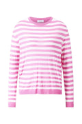 rich and royal Pink and white striped sweater on a light gray background shop online muse boutique hawthorn