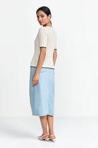 Knitted shirt with fine perforated pattern