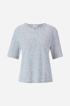 rich and royal Striped shirt with short sleeves on a light gray background shop online muse boutique hawthorn