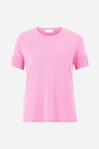 rich and royal Pink t-shirt on a white background shop online muse boutique hawthorn