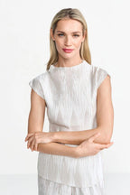 Pleated Top Pearl White