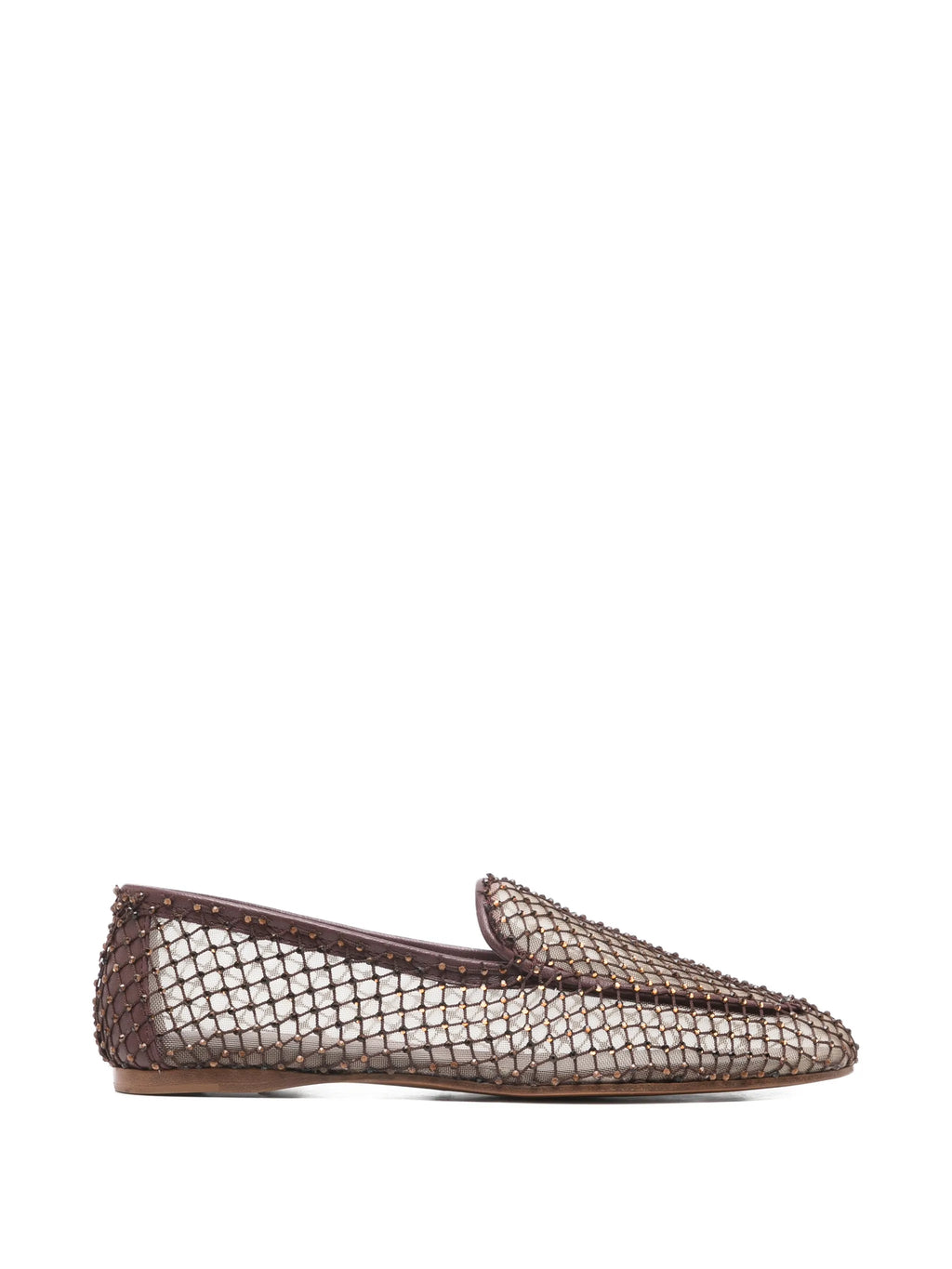 Loafer with metallic texture on a white background