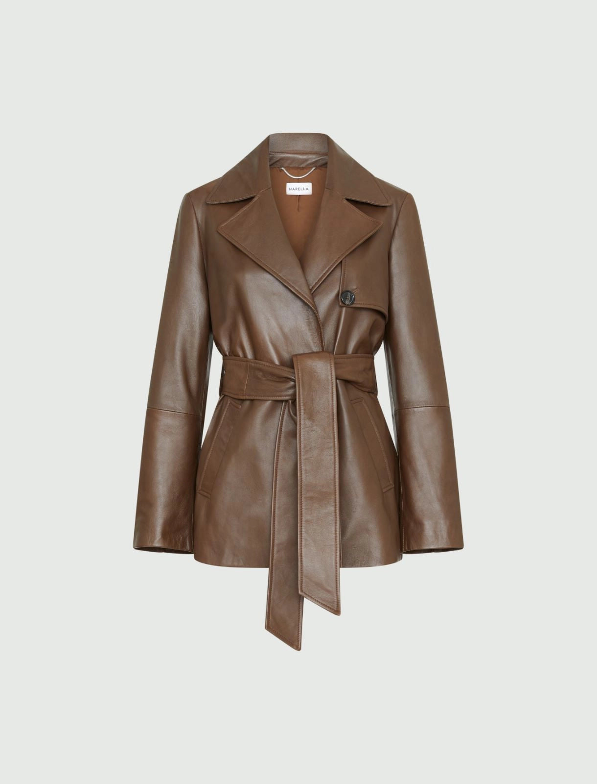 Garbata Leather Jacket in Chocolate