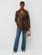 SS24 Marella - Garbata Leather Jacket in Chocolate