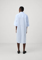 Jason Shirt Dress in Pigeon Blue