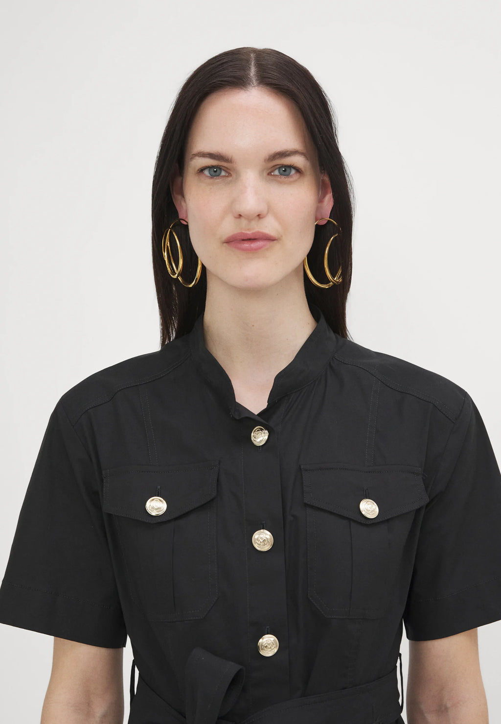 SS24 - Marella Rafia Shirt Dress in Black