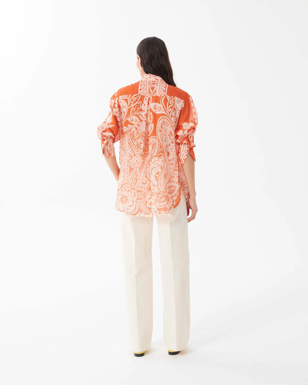Dafne Printed Shirt in Muslin and Silk