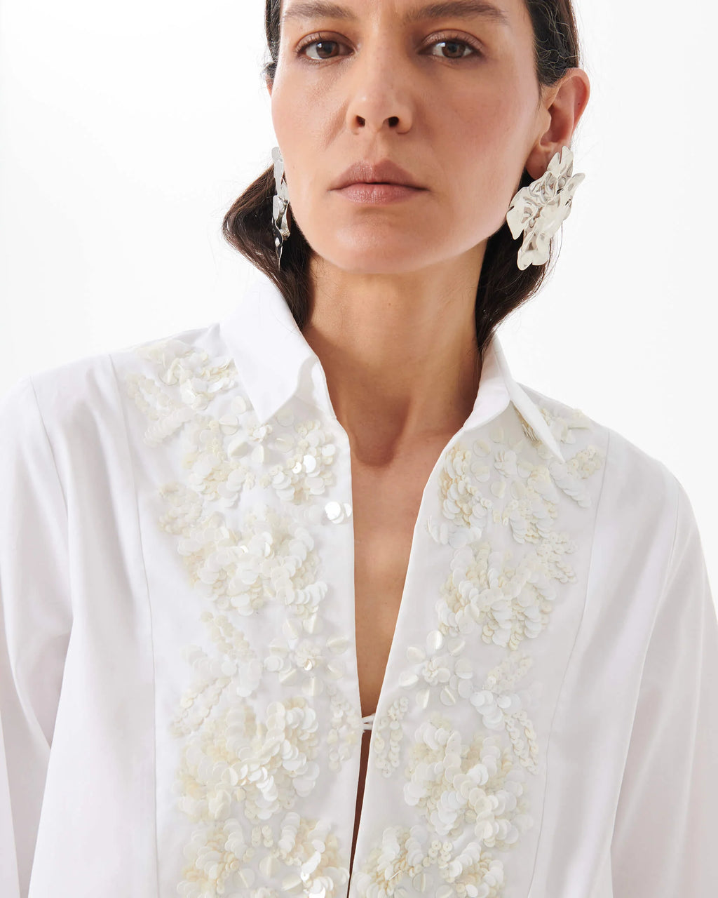 Vega Cotton Shirt with Embossed Plastron