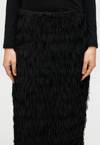 Sabrina fringes Black skirt worn by a person on a white background day Birger et Mikkelsen 