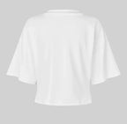 White t-shirt on a gray background