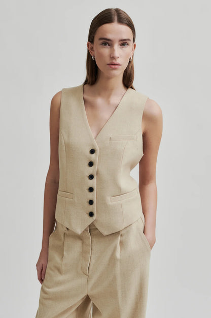 Navada Waistcoat Beige Melange