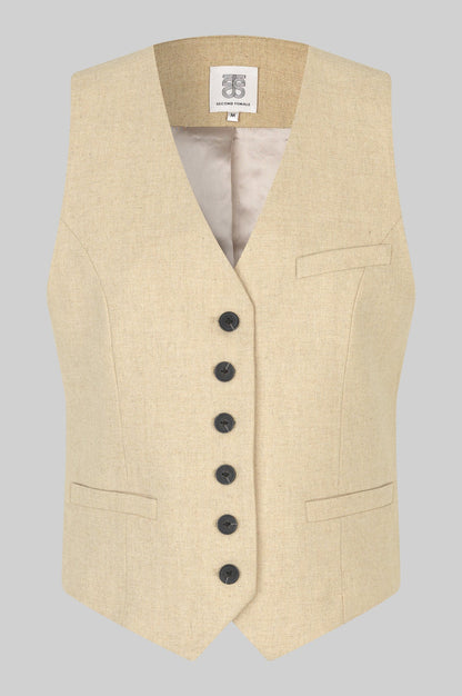 Navada Waistcoat Beige Melange