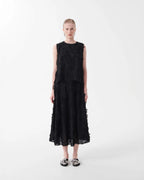 Nova Cotton Flared skirt with Embossed Flowers