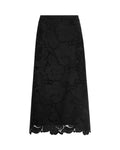 Black lace skirt on a white background
